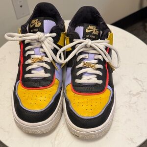 Nike Air Force 1 Shadow ‘Dark Sulfur’ Yellow and Black Sneakers